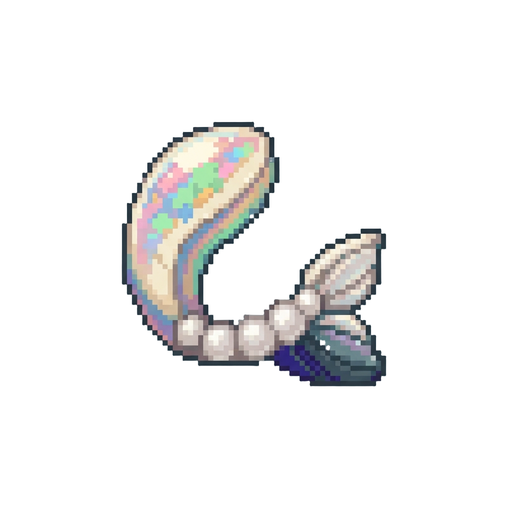 A Iridescent Opal and Pearl Tail