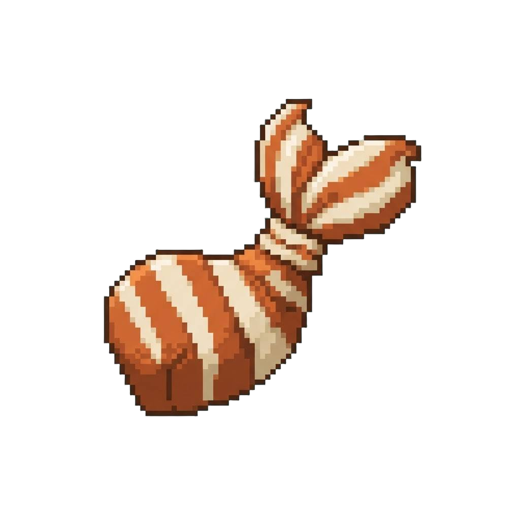 A Goofy Striped Fish-costume Tail
