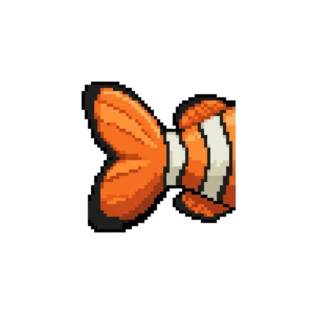 A Silly Glittery Clownfish Tail