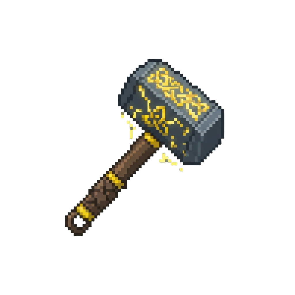A Thunderous Retro Mjolnir