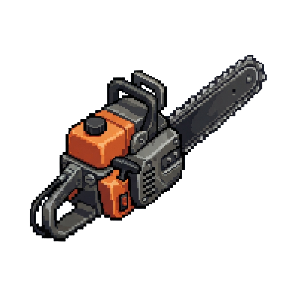 A Heavy-duty Industrial Chainsaw Hand