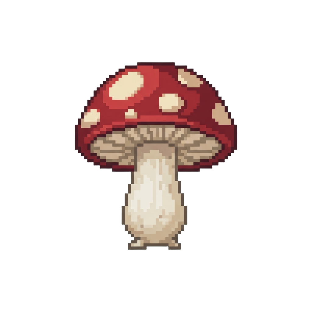 A Red Spotted Magic Mushroom