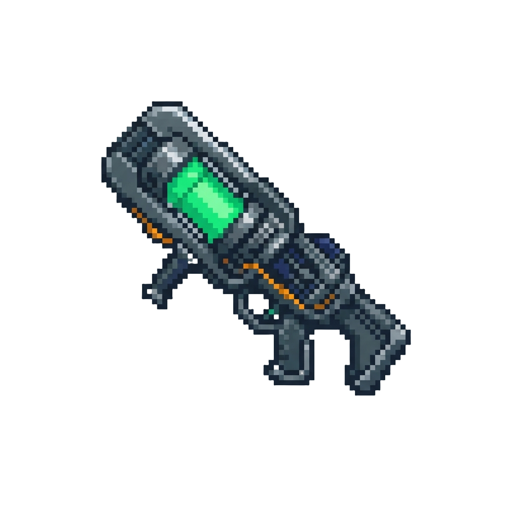 A Retro Pixelated Bfg Gun