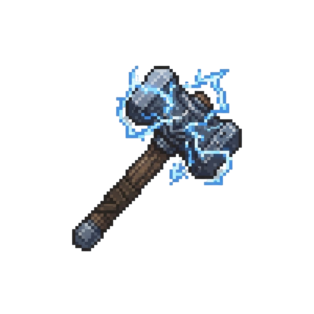A Crackling Lightning Hammer