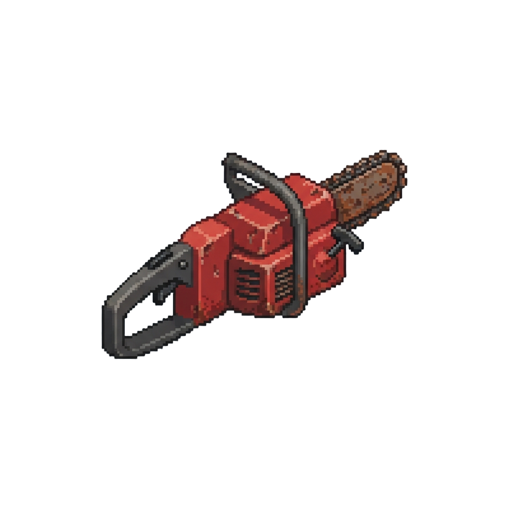 A Rusty Motor-powered Chainsaw