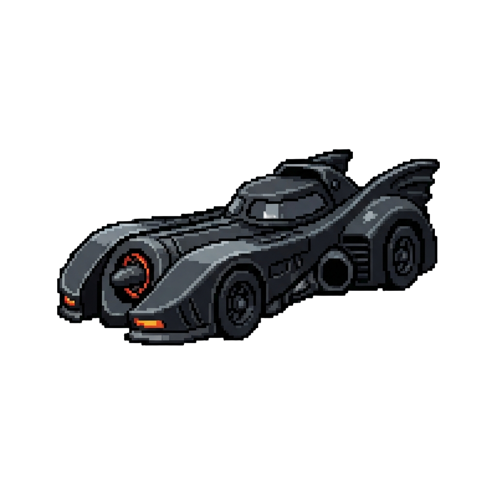 A Sleek Black 1989 Batmobile