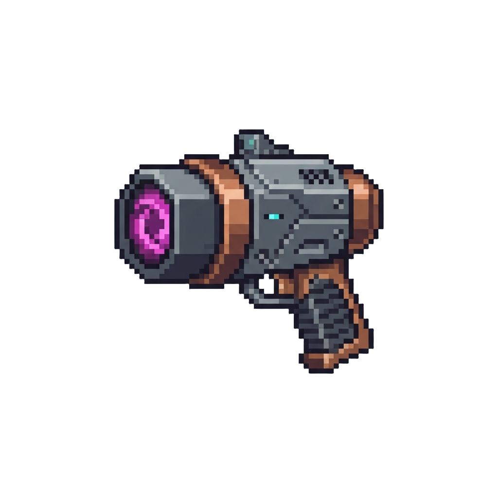 A Retro Pixel Portal Blaster