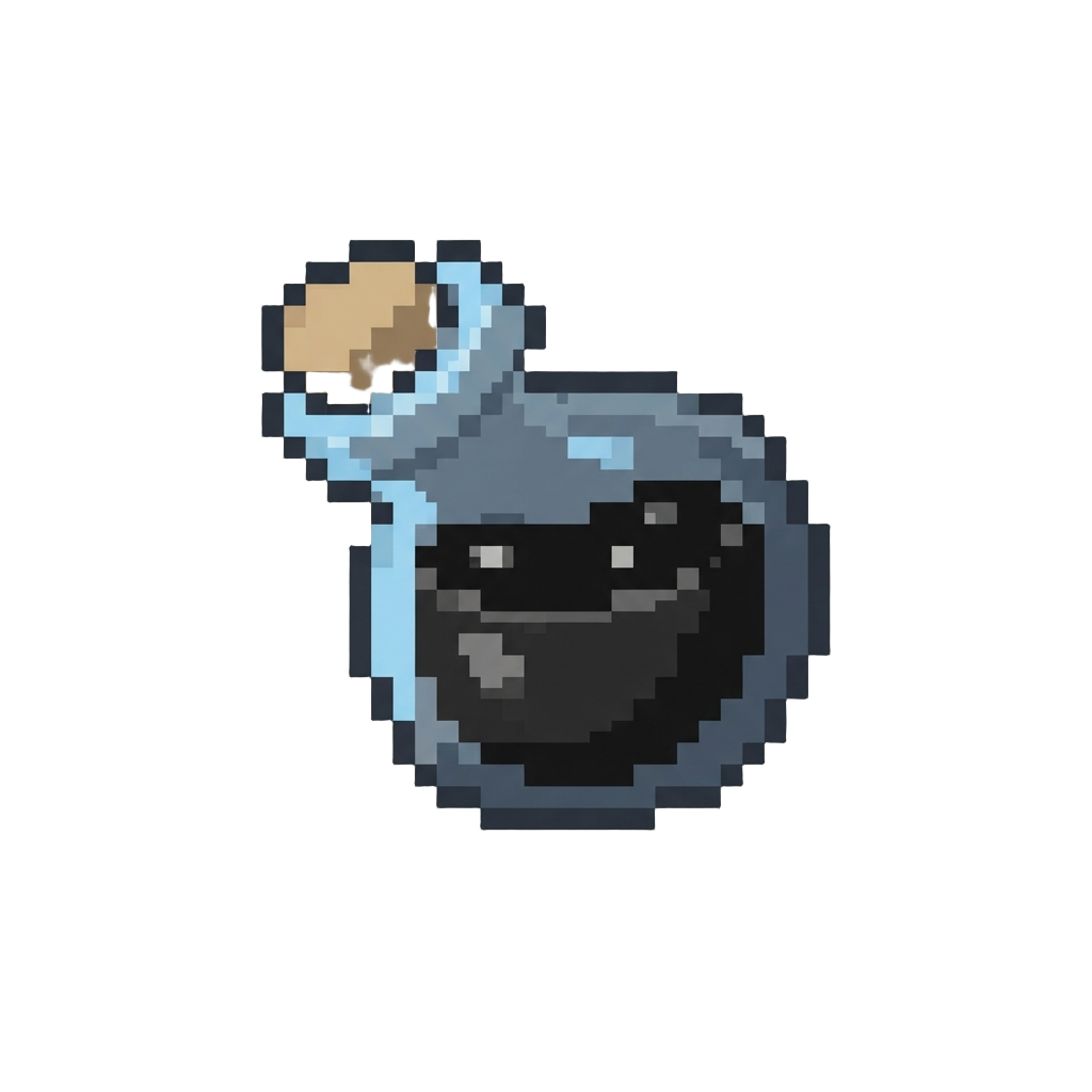 A Glass Flask of Pulsing Black Goo