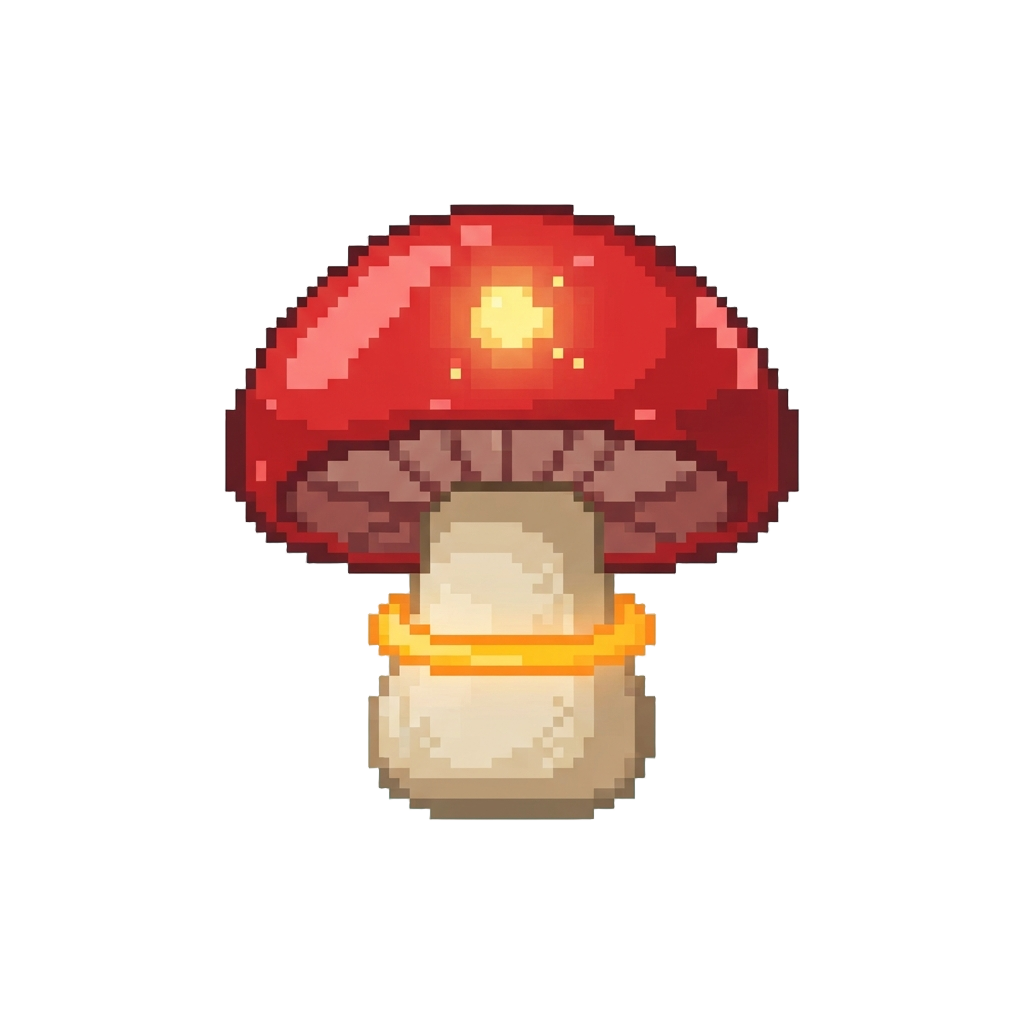 A Glowing Power Mushroom