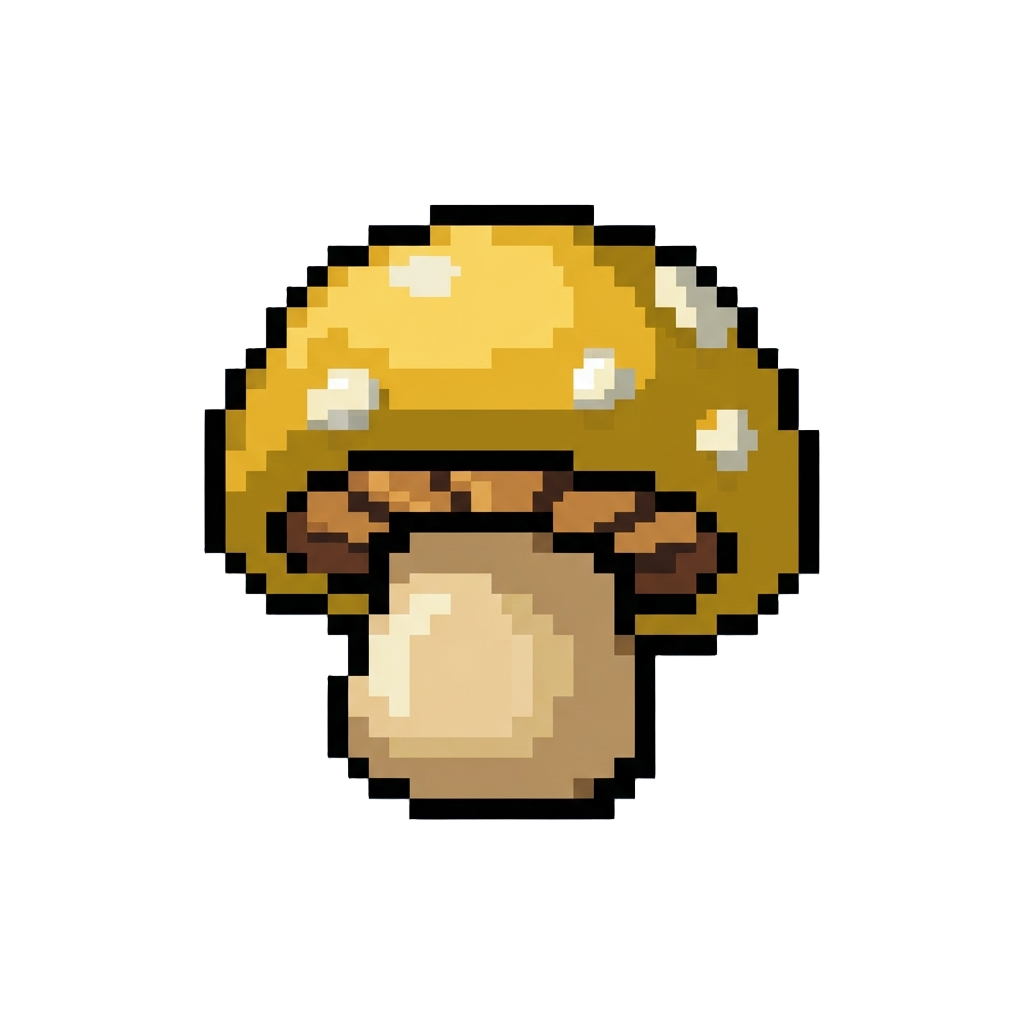 A Golden Super Mushroom