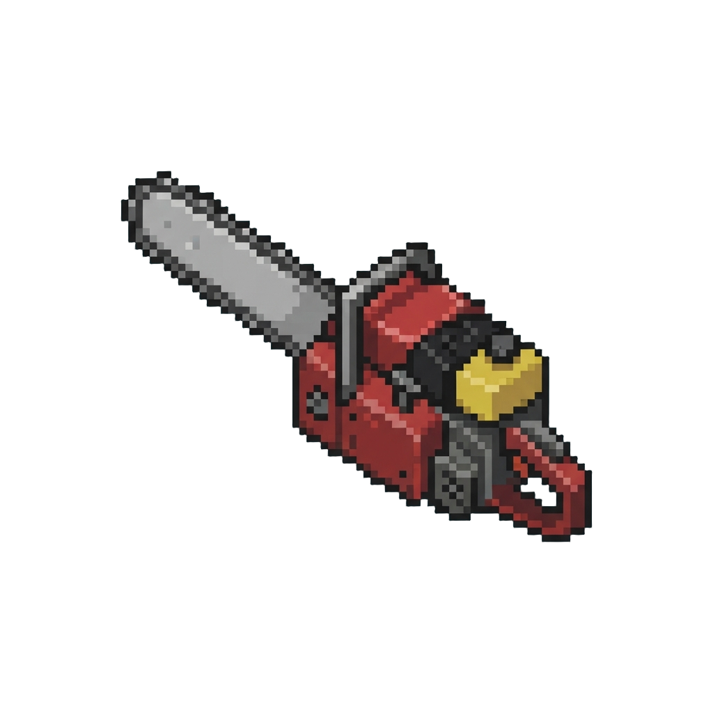 A Vintage Pixel Chainsaw Attachment