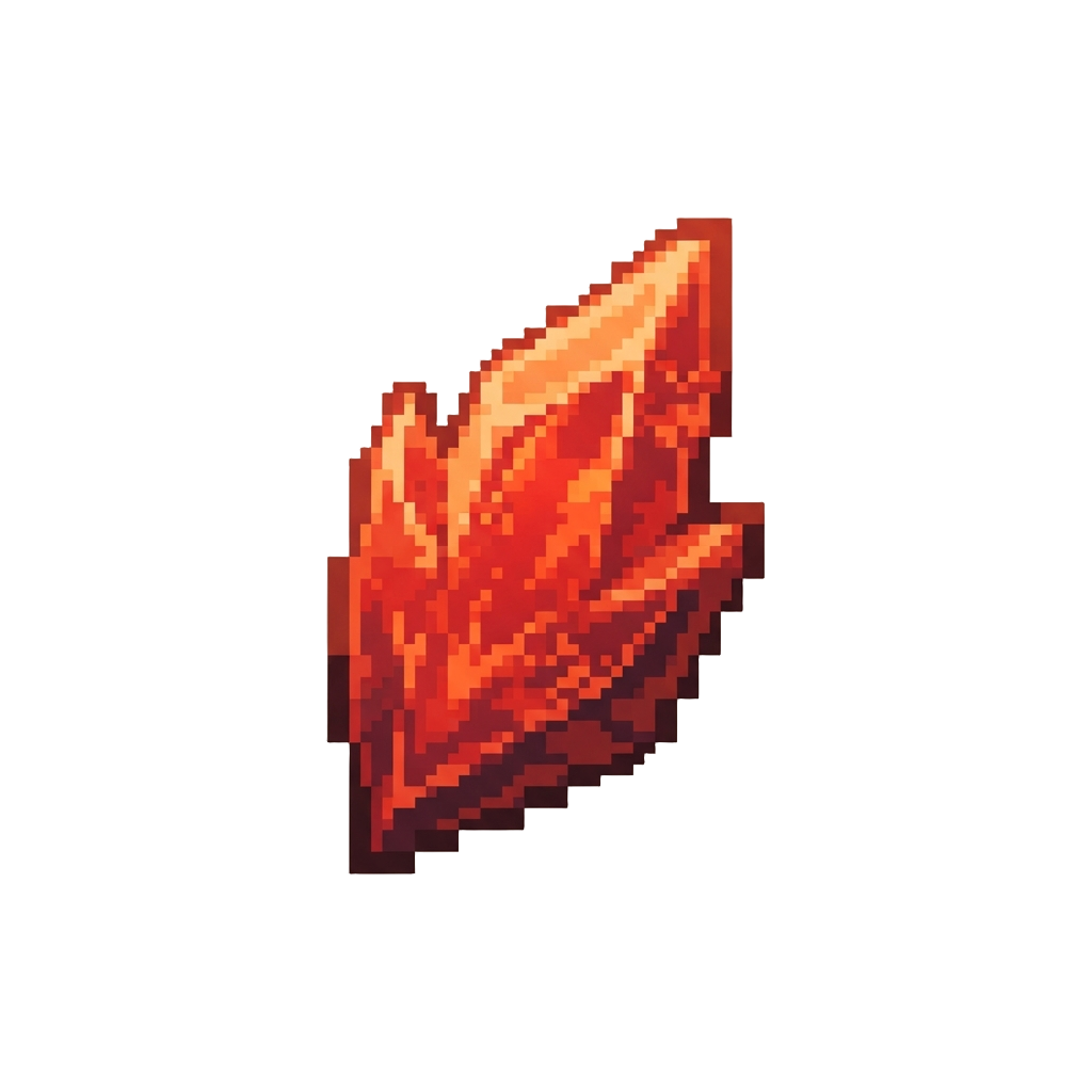 A Radiant Red Phoenix Ember Shard