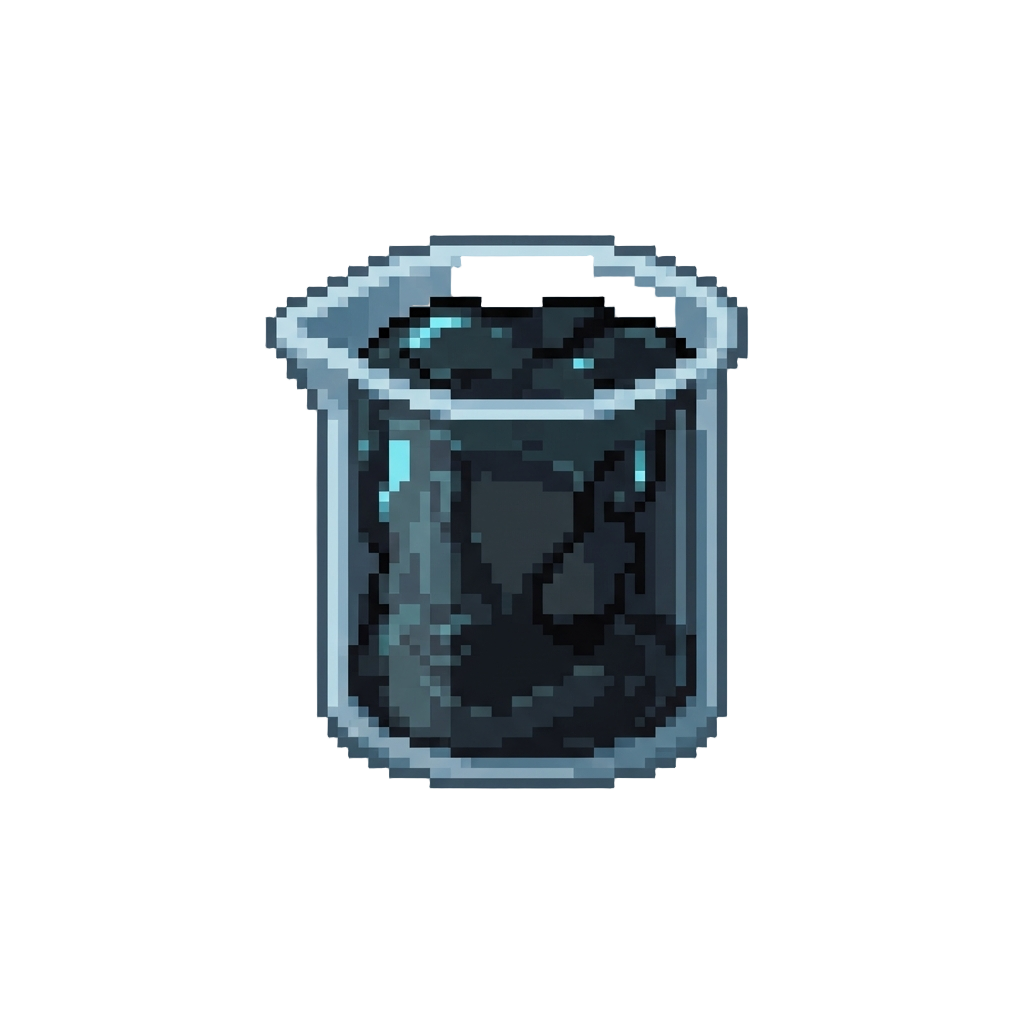 A Retro Pixel Beaker of Black Symbiote Slime