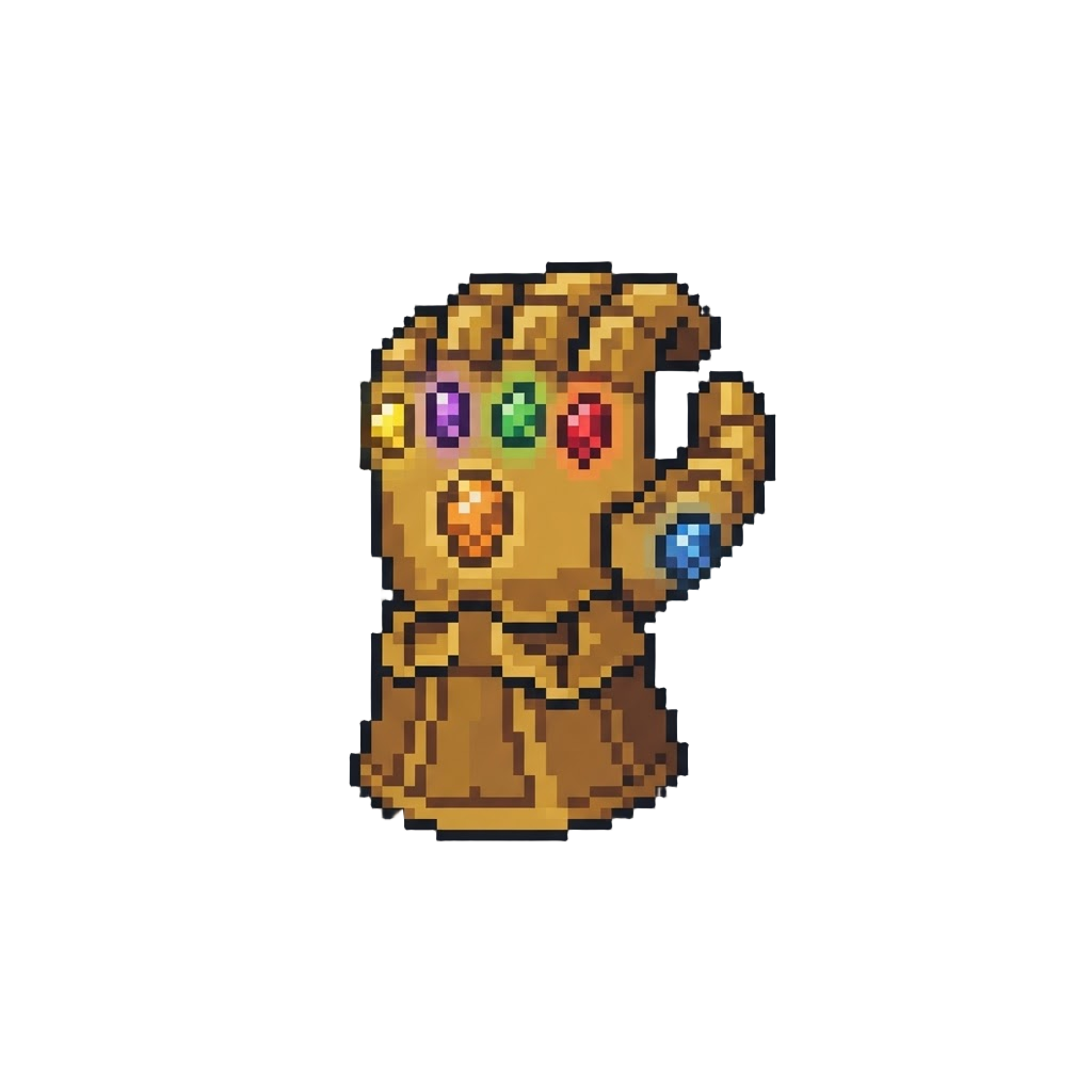 The Infinity Gauntlet with 6 Glowing Gems