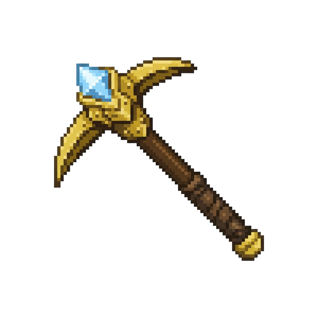 A Golden Diamond-tipped Ice Axe