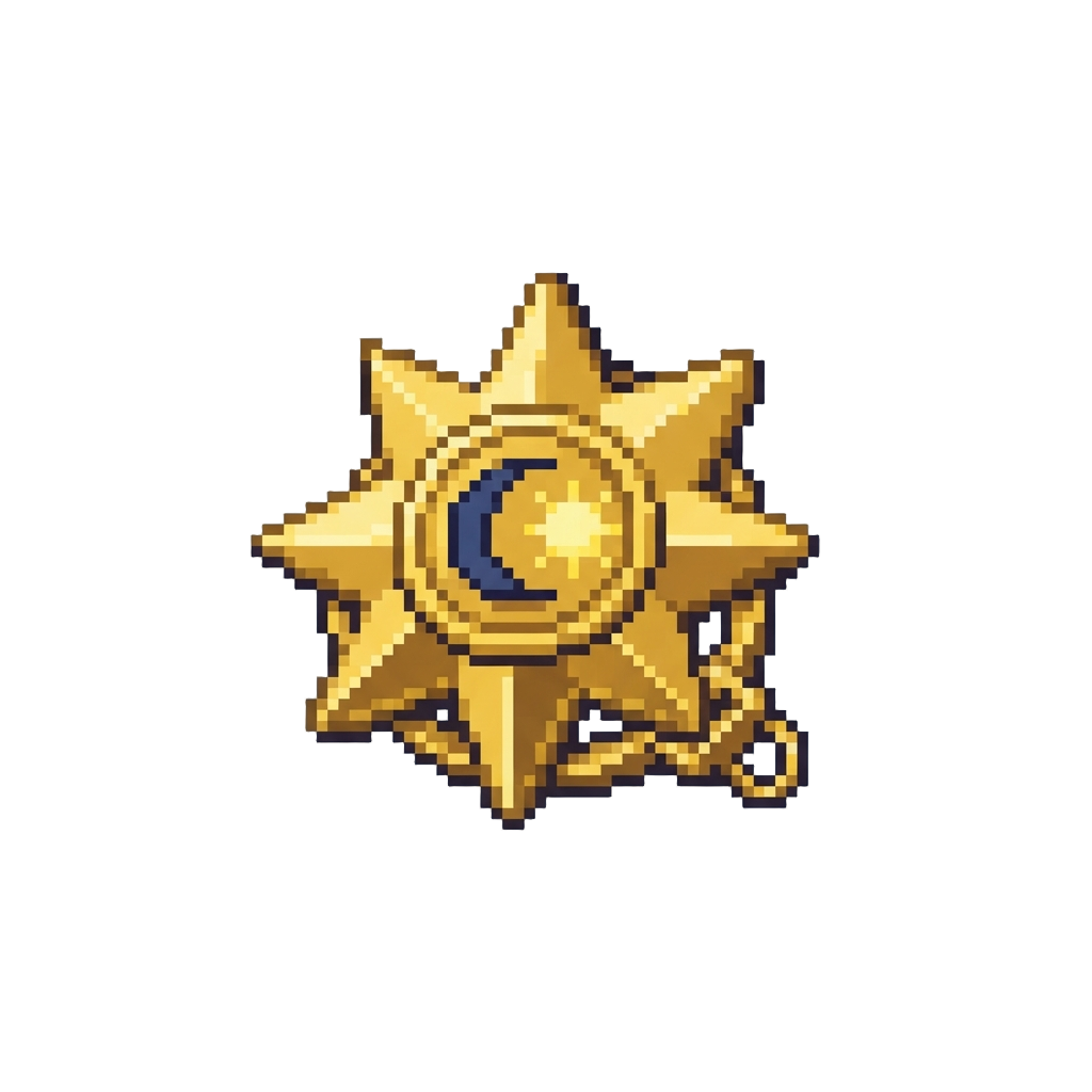 A Bright Golden 6:00 Am Star Badge