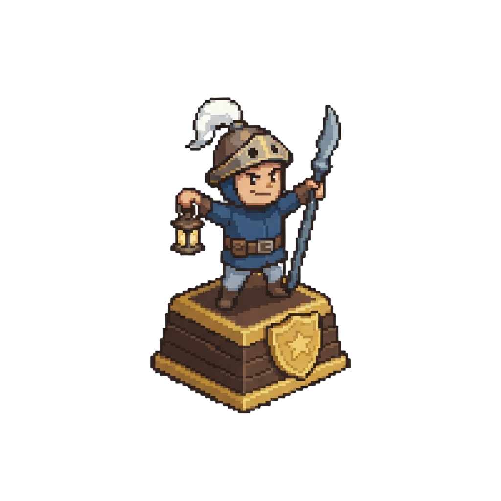 A Comical Night Guard Hero Trophy