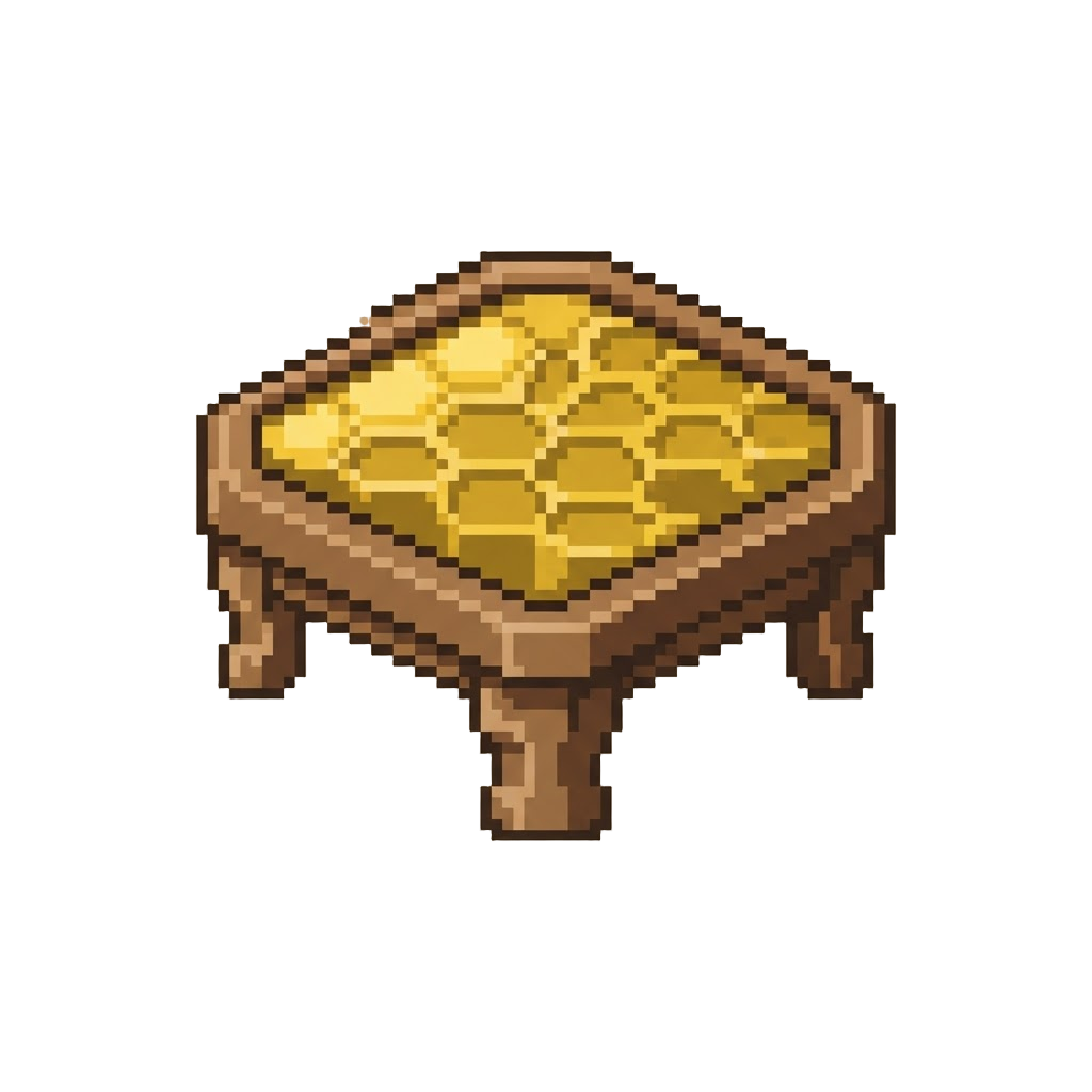 A Golden Honeycomb Table