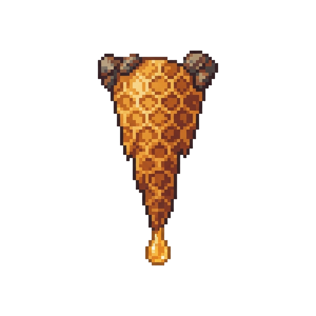 A Dripping Honeycomb Stalactite