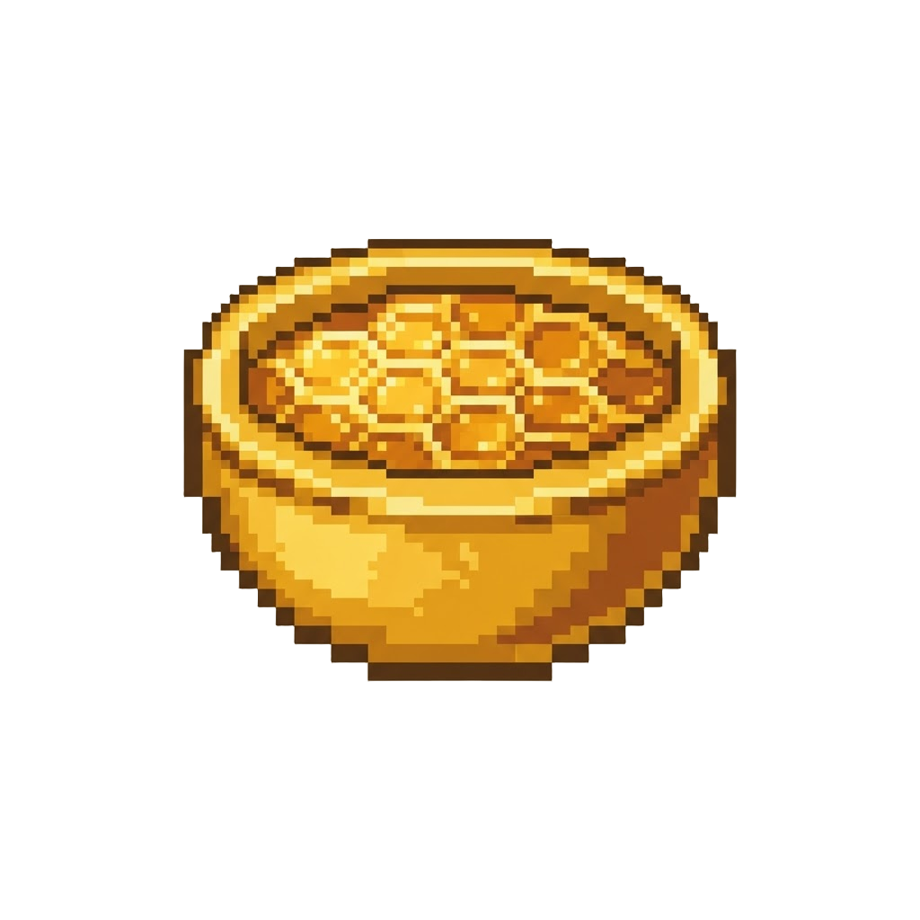 A Deep Golden Honeycomb Bowl
