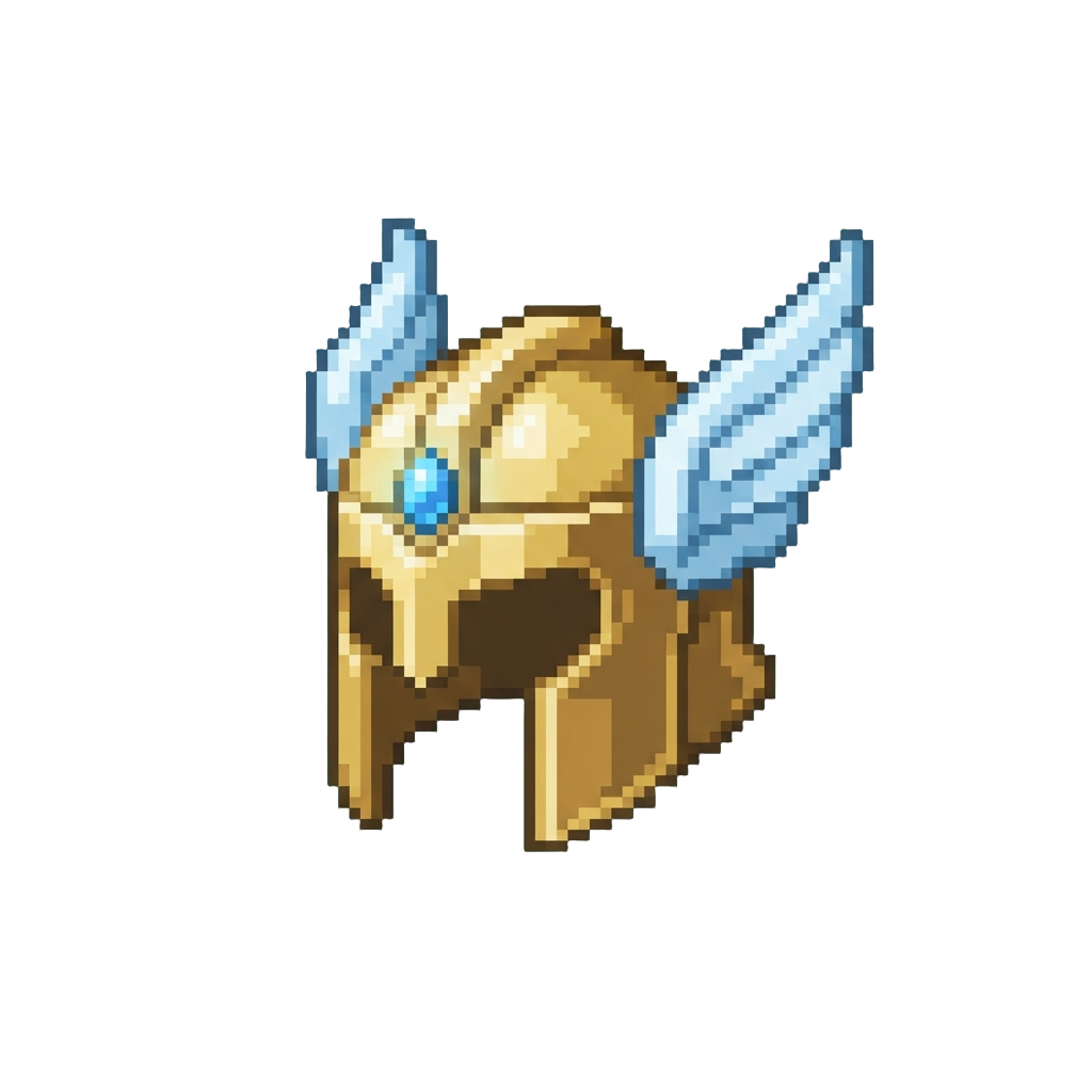 Glowing Golden Valkyrie Helm