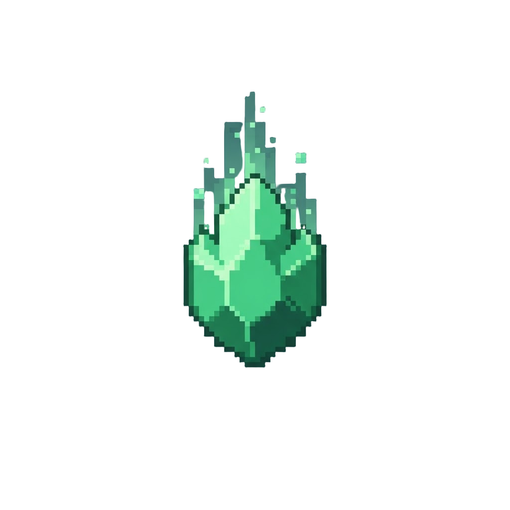 A Shimmering Emerald Spirit Spark