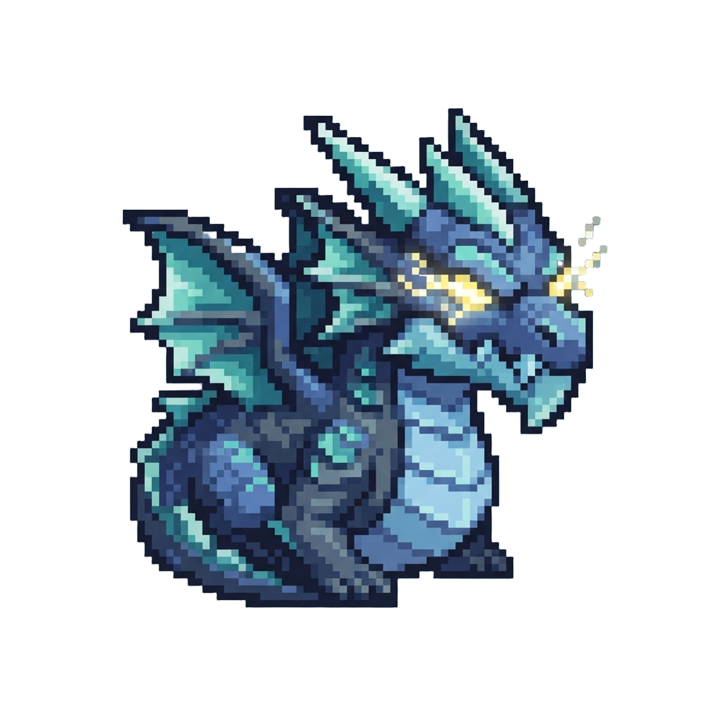 An Ancient Elemental Dragon Form with Crackling Lightning Eyes