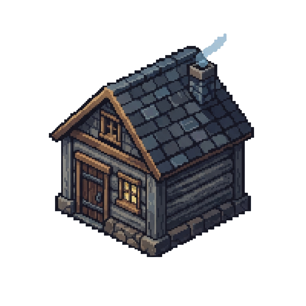 A Rustic Basalt Log-style Cabin