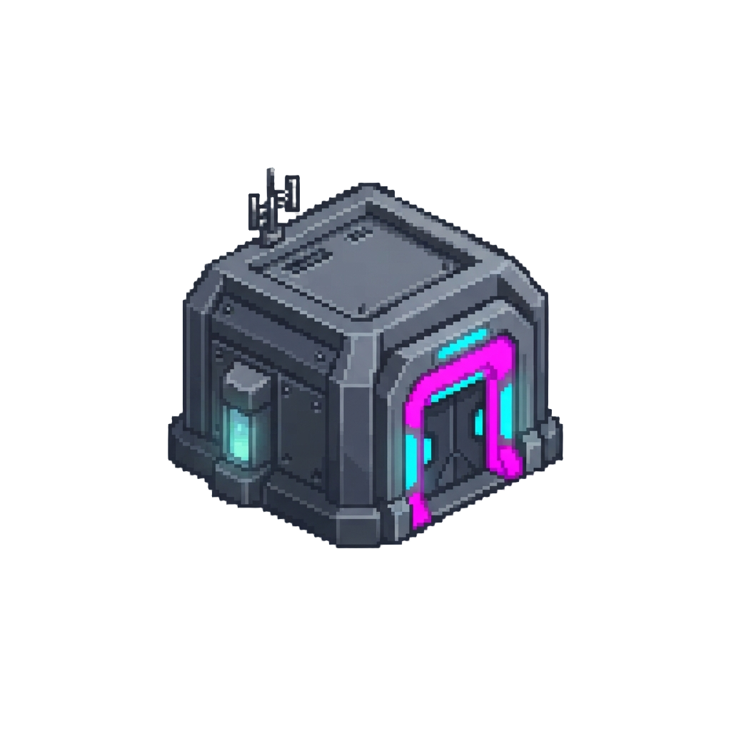 A Neon-lit Cyberpunk Bunker