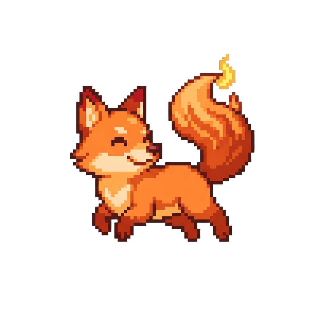 A Playful Flame Fox