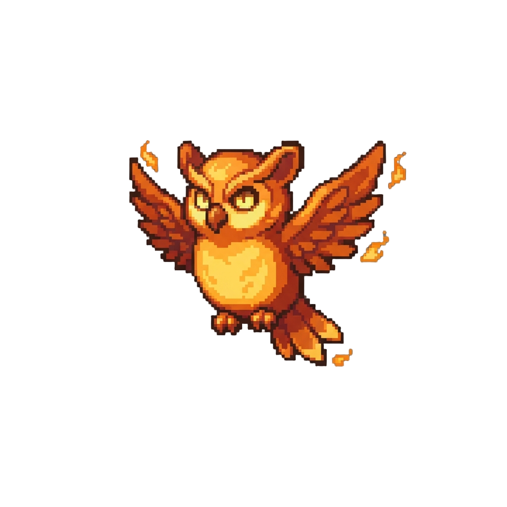 A Floating Ember Owl
