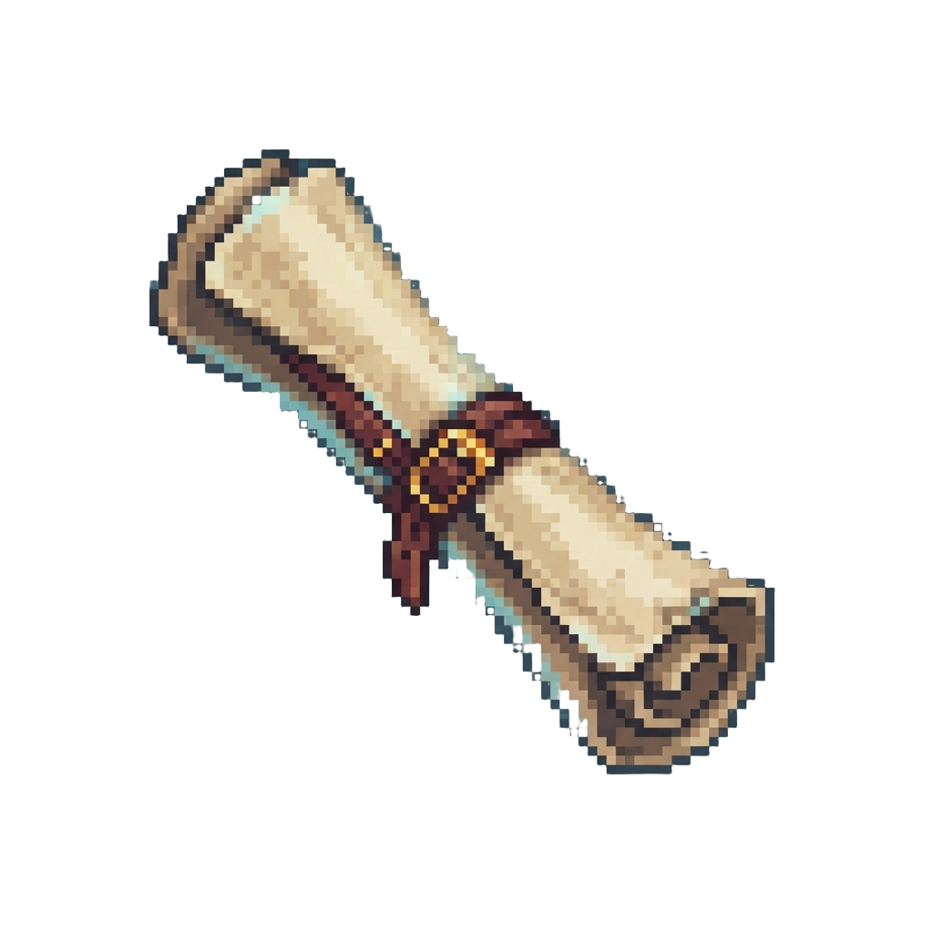 A Giant Glowing Parchment Paper Scroll
