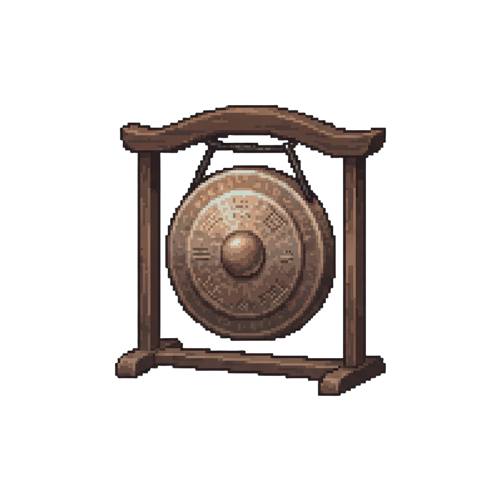 A Giant Ceremonial Bronze Gong