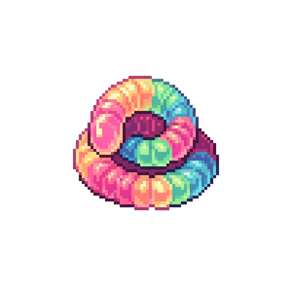 Glowing Neon Gummy Worms