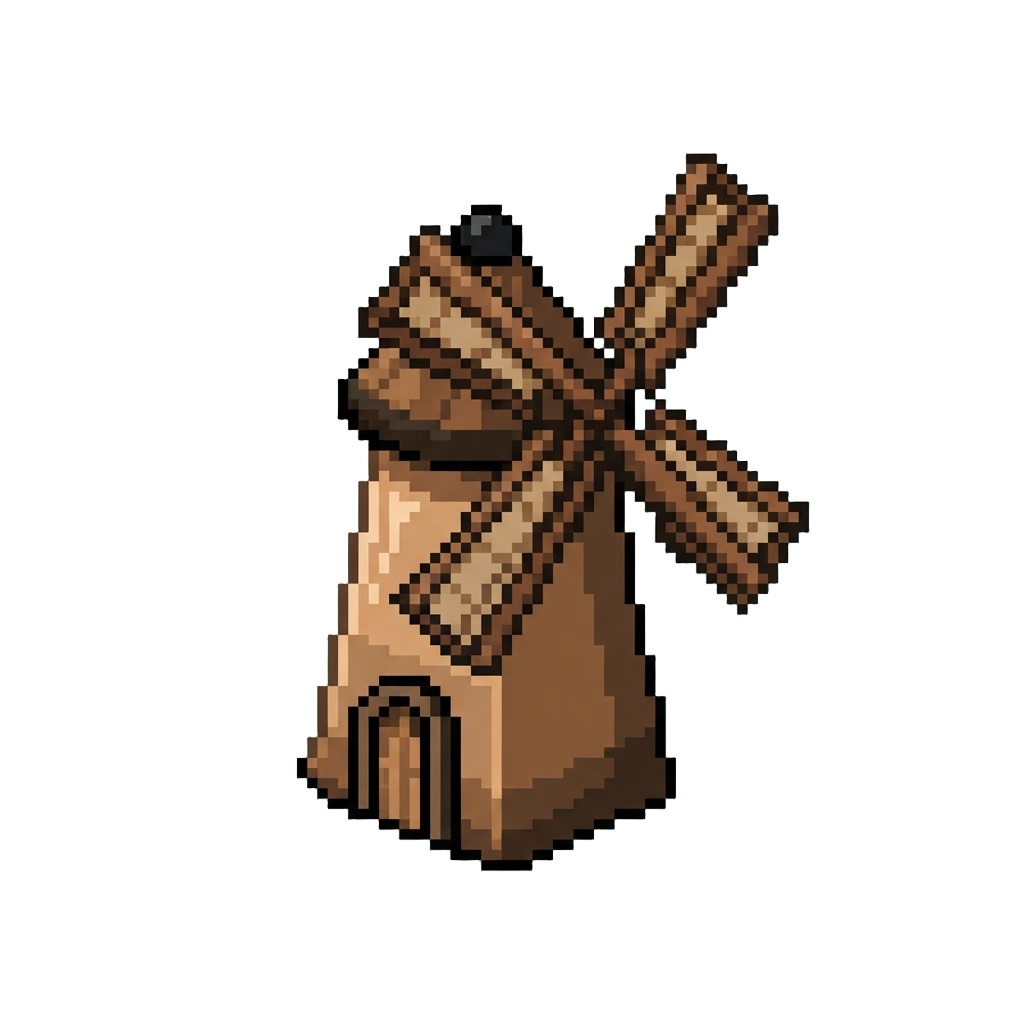 A Mini Wooden Windmill