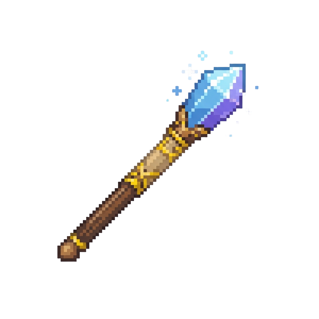 A Sparkly Magical Crystal Wand