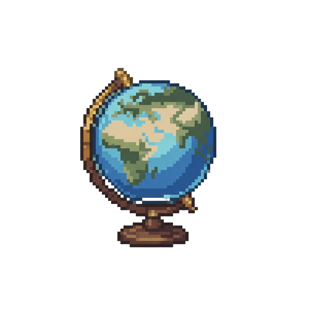 A Miniature Antique Globe