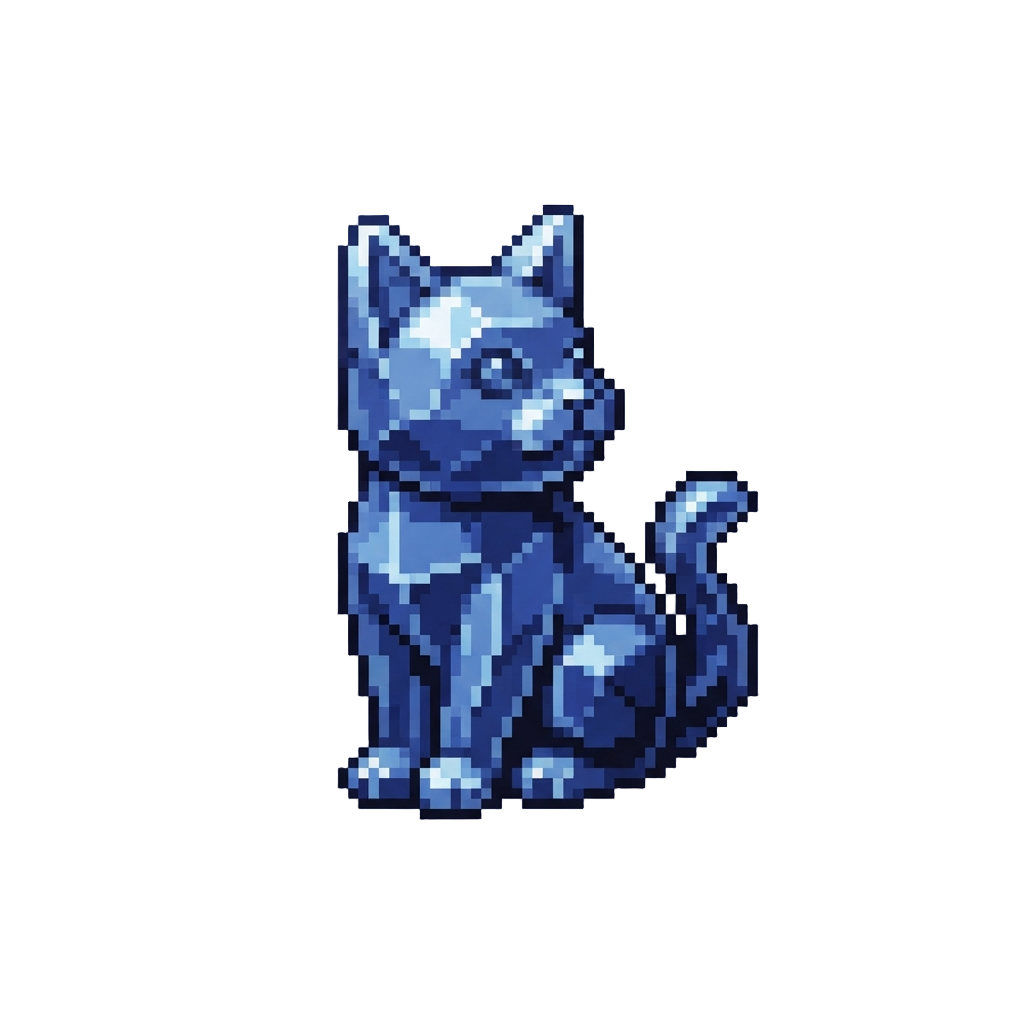 A Tiny Crystal Cat Figurine