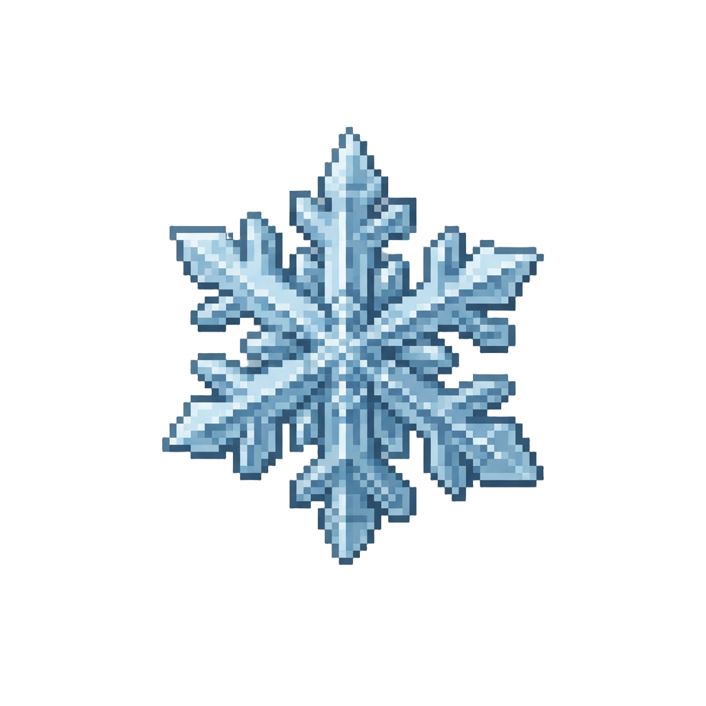 A Floating Glass Snowflake