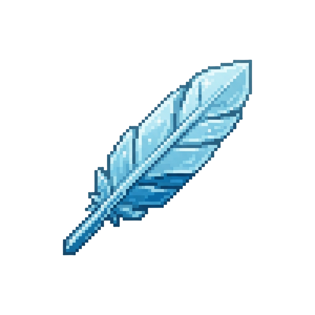 A Floating Glass Feather