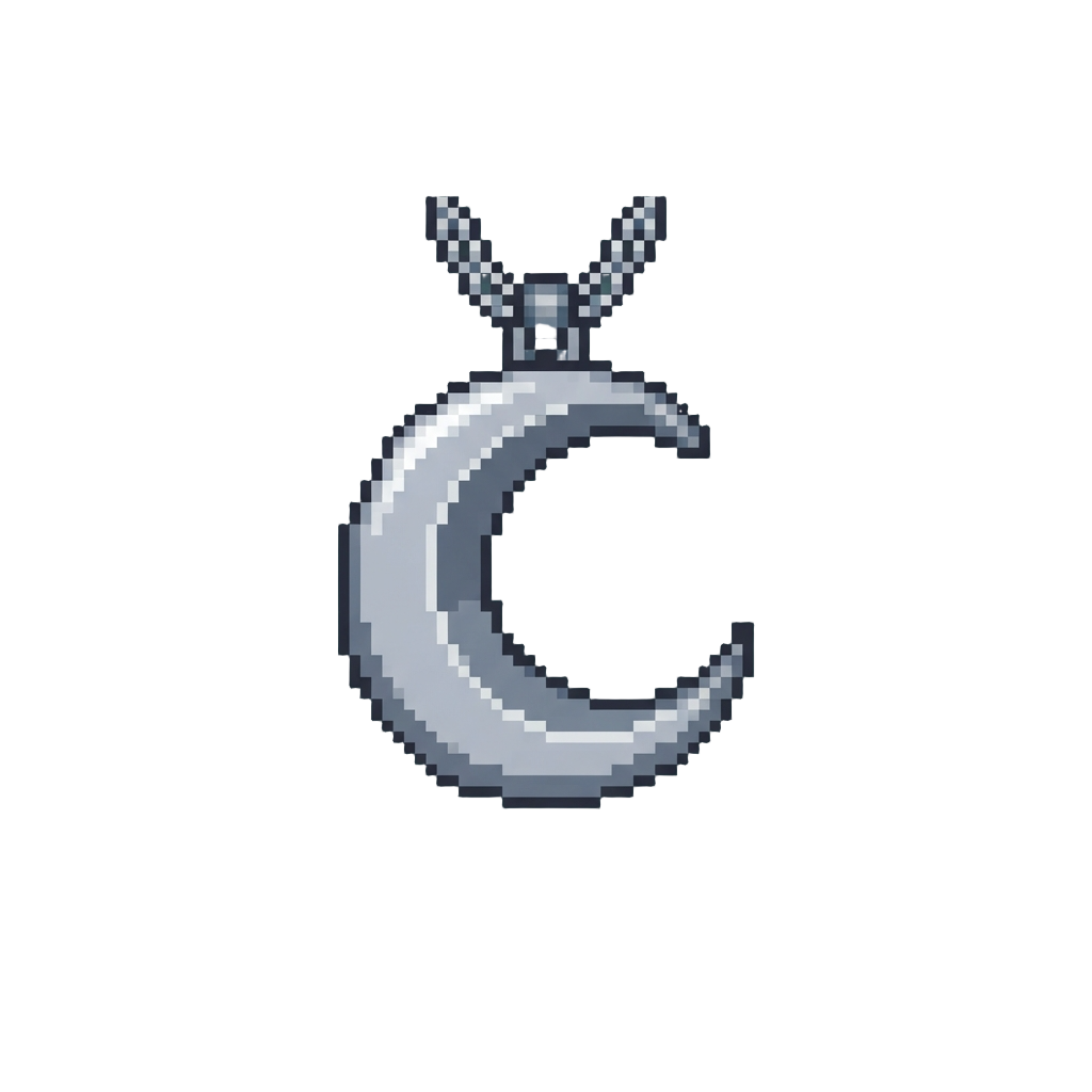 A Silver Crescent Moon Pendant