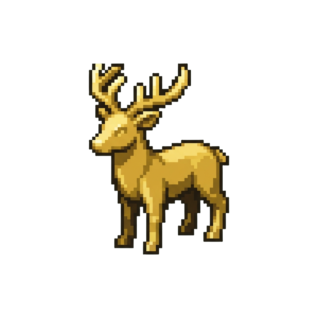 A Golden Stag Figurine