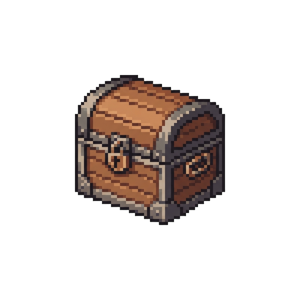 A Miniature Wooden Treasure Chest