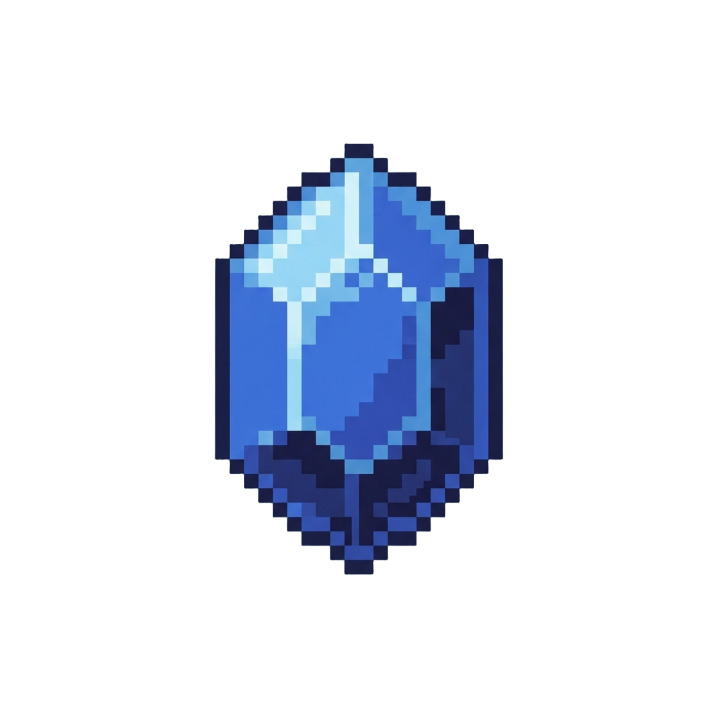 A Glowing Sapphire Crystal