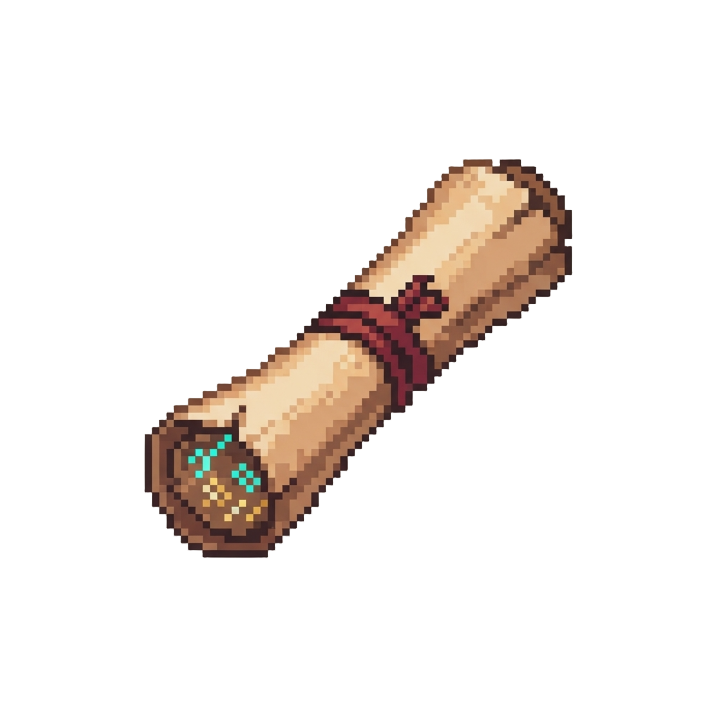 A Floating Magical Scroll