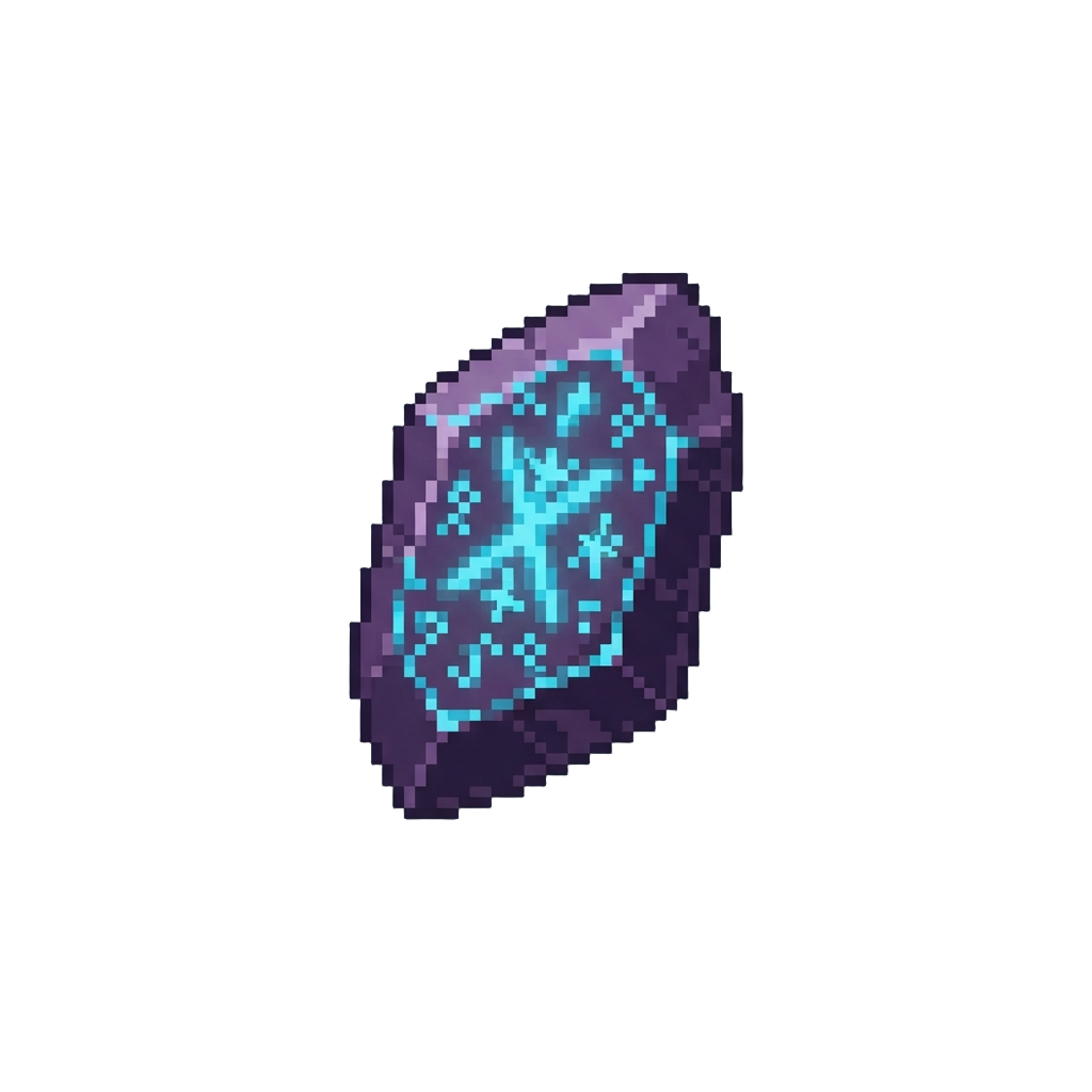A Floating Magical Rune Stone