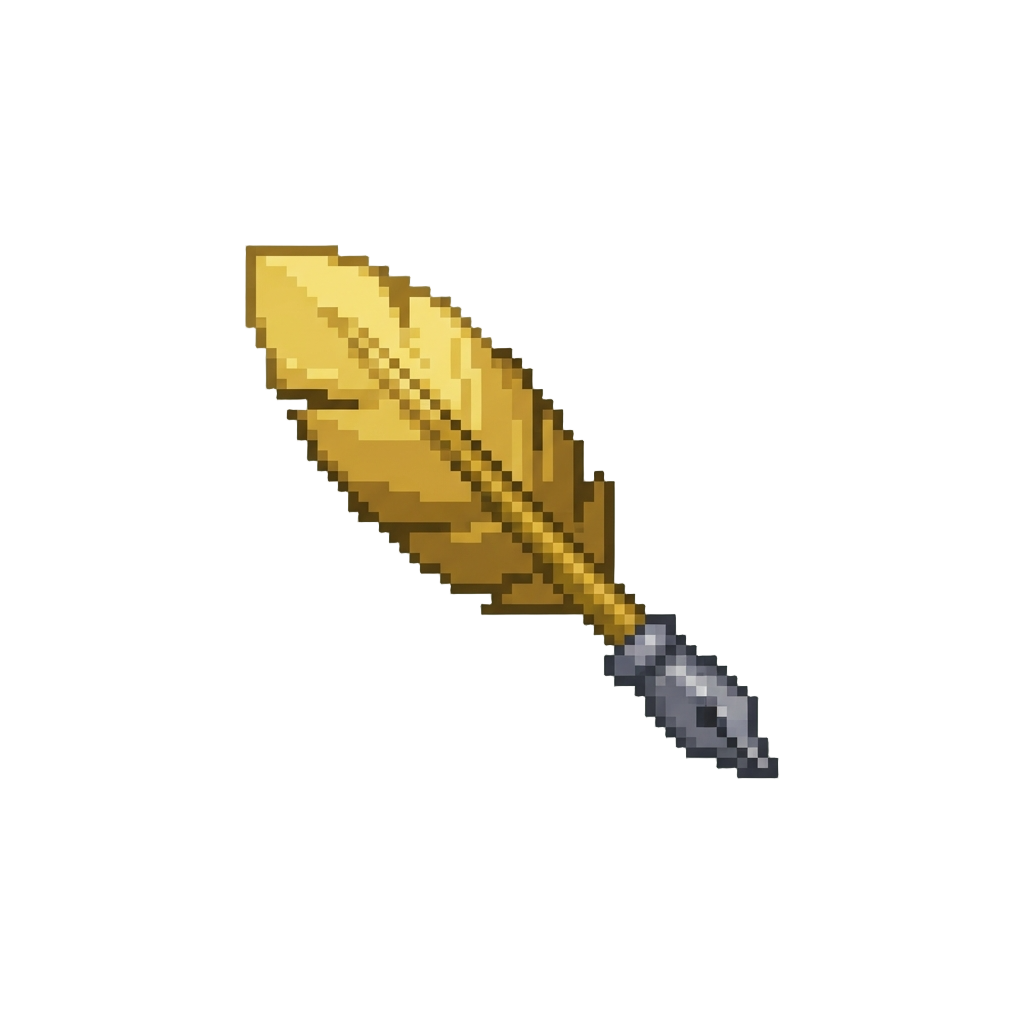 A Golden Feather Quill