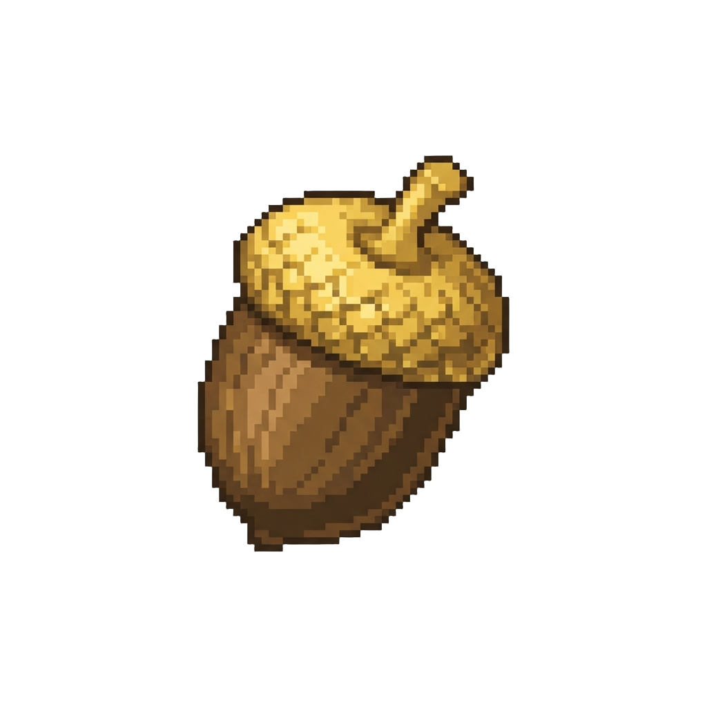 A Golden Acorn Figurine