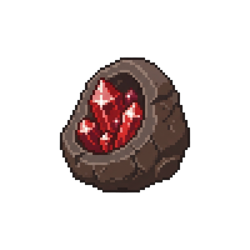A Glowing Ruby Geode
