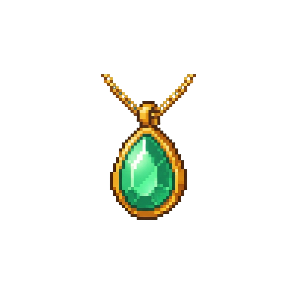 A Glowing Emerald Pendant